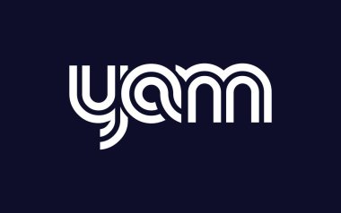 YAM Yaratıcı Eşsiz Modern Harf Logosu Tasarımı. Benzersiz bir harf dizaynına sahip stilize logo, soyut minimalist estetik ve modern cazibe sunar.