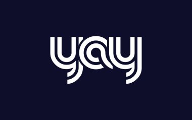 YAY Yaratıcı Eşsiz Modern Harf Logosu Tasarımı. Benzersiz bir harf dizaynına sahip stilize logo, soyut minimalist estetik ve modern cazibe sunar.