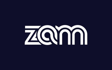 ZAM Yaratıcı Eşsiz Modern Harf Logosu Tasarımı. Benzersiz bir harf dizaynına sahip stilize logo, soyut minimalist estetik ve modern cazibe sunar.