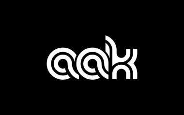 AAK Yaratıcı Eşsiz Modern Harf Logosu Tasarımı. Benzersiz bir harf dizaynına sahip stilize logo, soyut minimalist estetik ve modern cazibe sunar.