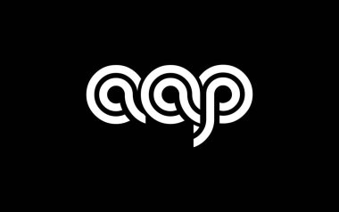 AAP Yaratıcı Eşsiz Modern Harf Logosu Tasarımı. Benzersiz bir harf dizaynına sahip stilize logo, soyut minimalist estetik ve modern cazibe sunar.