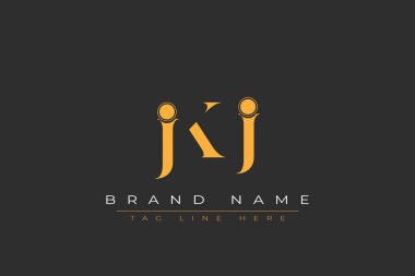 JKJ soyut harf logosu tasarımı. Bu logo üç soyut harf tarafından tasarlanmıştır..