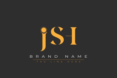 JSH soyut harf logosu tasarımı. Bu logo üç soyut harf tarafından tasarlanmıştır..