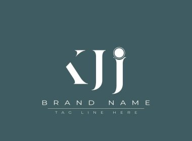 KJJ soyut harf logosu tasarımı. Bu logo üç soyut harf tarafından tasarlanmıştır..