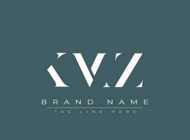 KMZ soyut harf logo tasarımı. Bu logo üç soyut harf tarafından tasarlanmıştır..