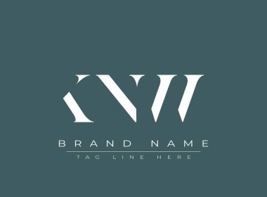 KNW soyut harf logo tasarımı. Bu logo üç soyut harf tarafından tasarlanmıştır..