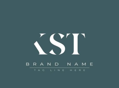 KST soyut harf logosu tasarımı. Bu logo üç soyut harf tarafından tasarlanmıştır..