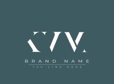 KVM soyut harf logosu tasarımı. Bu logo üç soyut harf tarafından tasarlanmıştır..