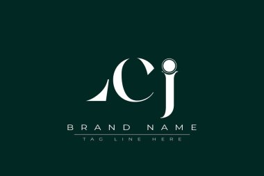 LCJ soyut harf logosu tasarımı. Bu logo üç soyut harf tarafından tasarlanmıştır..