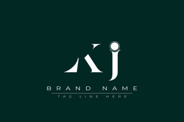 LKJ soyut harf logosu tasarımı. Bu logo üç soyut harf tarafından tasarlanmıştır..