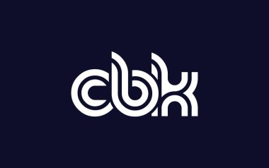 CBK Yaratıcı Eşsiz Modern Harf Logosu Tasarımı. Benzersiz bir harf dizaynına sahip stilize logo, soyut minimalist estetik ve modern cazibe sunar.