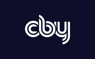 CBY Yaratıcı Eşsiz Modern Harf Logosu Tasarımı. Benzersiz bir harf dizaynına sahip stilize logo, soyut minimalist estetik ve modern cazibe sunar.