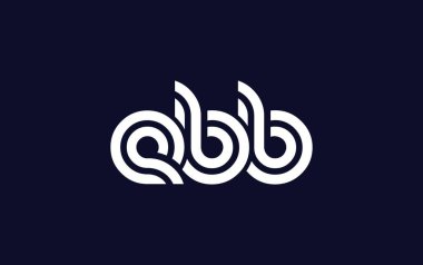 EBB Yaratıcı Eşsiz Modern Harf Logosu Tasarımı. Benzersiz bir harf dizaynına sahip stilize logo, soyut minimalist estetik ve modern cazibe sunar.