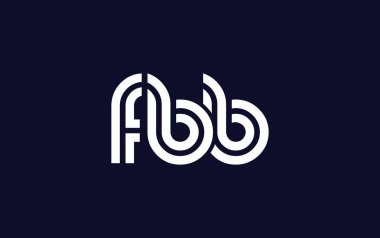 FBB Yaratıcı Eşsiz Modern Harf Logosu Tasarımı. Benzersiz bir harf dizaynına sahip stilize logo, soyut minimalist estetik ve modern cazibe sunar.