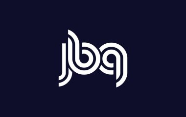 JBQ Yaratıcı Eşsiz Modern Harf Logosu Tasarımı. Benzersiz bir harf dizaynına sahip stilize logo, soyut minimalist estetik ve modern cazibe sunar.