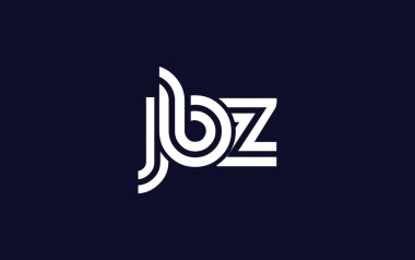 JBZ Yaratıcı Eşsiz Modern Harf Logosu Tasarımı. Benzersiz bir harf dizaynına sahip stilize logo, soyut minimalist estetik ve modern cazibe sunar.