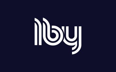 LBY Yaratıcı Eşsiz Modern Harf Logosu Tasarımı. Benzersiz bir harf dizaynına sahip stilize logo, soyut minimalist estetik ve modern cazibe sunar.