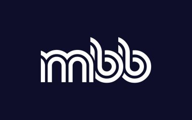 MBB Yaratıcı Eşsiz Modern Harf Logosu Tasarımı. Benzersiz bir harf dizaynına sahip stilize logo, soyut minimalist estetik ve modern cazibe sunar.
