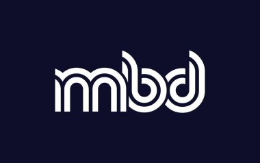 MBD Yaratıcı Eşsiz Modern Harf Logosu Tasarımı. Benzersiz bir harf dizaynına sahip stilize logo, soyut minimalist estetik ve modern cazibe sunar.