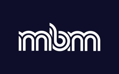 MBM Yaratıcı Eşsiz Modern Harf Logosu Tasarımı. Benzersiz bir harf dizaynına sahip stilize logo, soyut minimalist estetik ve modern cazibe sunar.