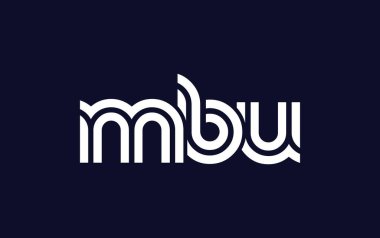 MBU Yaratıcı Eşsiz Modern Harf Logosu Tasarımı. Benzersiz bir harf dizaynına sahip stilize logo, soyut minimalist estetik ve modern cazibe sunar.