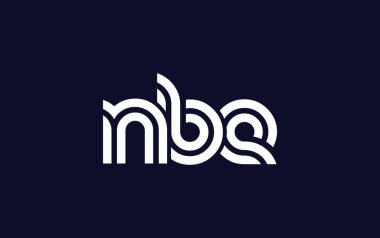 NBE Yaratıcı Eşsiz Modern Harf Logosu Tasarımı. Benzersiz bir harf dizaynına sahip stilize logo, soyut minimalist estetik ve modern cazibe sunar.