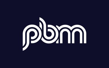 PBM Yaratıcı Eşsiz Modern Harf Logosu Tasarımı. Benzersiz bir harf dizaynına sahip stilize logo, soyut minimalist estetik ve modern cazibe sunar.