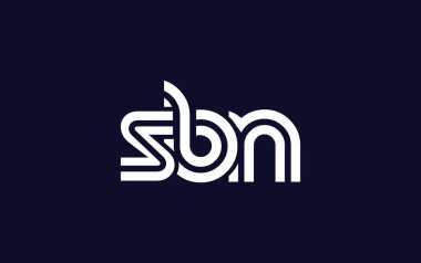 SBN Yaratıcı Eşsiz Modern Harf Logosu Tasarımı. Benzersiz bir harf dizaynına sahip stilize logo, soyut minimalist estetik ve modern cazibe sunar.