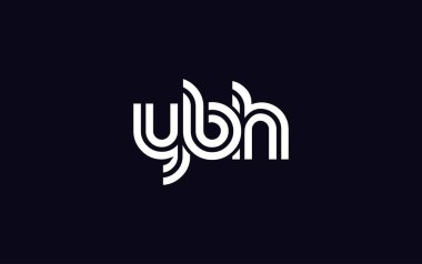 YBH Yaratıcı Eşsiz Modern Harf Logosu Tasarımı. Benzersiz bir harf dizaynına sahip stilize logo, soyut minimalist estetik ve modern cazibe sunar.