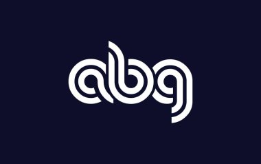 ABG Yaratıcı Eşsiz Modern Harf Logosu Tasarımı. Benzersiz bir harf dizaynına sahip stilize logo, soyut minimalist estetik ve modern cazibe sunar.