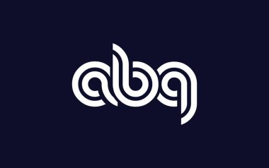 ABQ Yaratıcı Eşsiz Modern Harf Logosu Tasarımı. Benzersiz bir harf dizaynına sahip stilize logo, soyut minimalist estetik ve modern cazibe sunar.