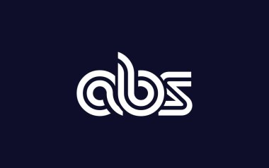 ABS Yaratıcı Eşsiz Modern Harf Logosu Tasarımı. Benzersiz bir harf dizaynına sahip stilize logo, soyut minimalist estetik ve modern cazibe sunar.