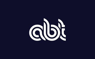 ABT Yaratıcı Eşsiz Modern Harf Logosu Tasarımı. Benzersiz bir harf dizaynına sahip stilize logo, soyut minimalist estetik ve modern cazibe sunar.