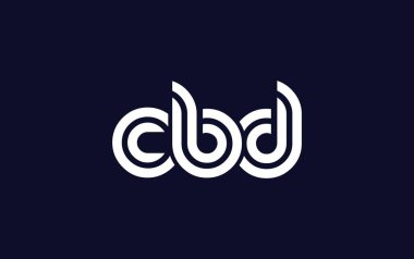 CBD Yaratıcı Eşsiz Modern Harf Logosu Tasarımı. Benzersiz bir harf dizaynına sahip stilize logo, soyut minimalist estetik ve modern cazibe sunar.
