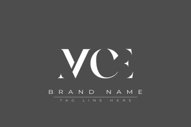 MCE soyut harf logosu tasarımı. Bu logo üç soyut harf tarafından tasarlanmıştır..