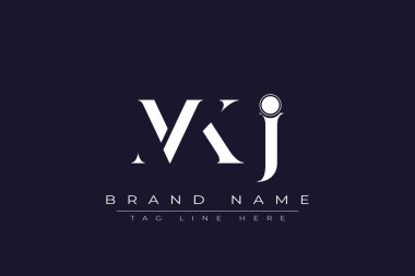 MKJ soyut harf logosu tasarımı. Bu logo üç soyut harf tarafından tasarlanmıştır..