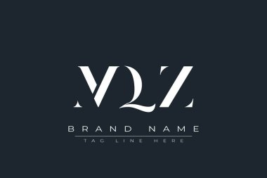 MQZ soyut harf logosu tasarımı. Bu logo üç soyut harf tarafından tasarlanmıştır..