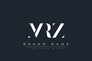 MRZ soyut harf logosu tasarımı. Bu logo üç soyut harf tarafından tasarlanmıştır..