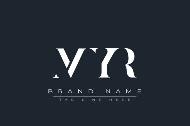 MYR soyut harf logosu tasarımı. Bu logo üç soyut harf tarafından tasarlanmıştır..