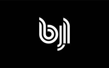 BJL Yaratıcı Eşsiz Modern Harf Logosu Tasarımı. Benzersiz bir harf dizaynına sahip stilize logo, soyut minimalist estetik ve modern cazibe sunar.
