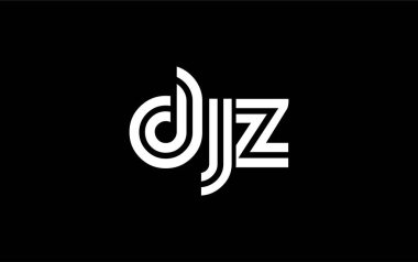 DJZ Yaratıcı Eşsiz Modern Harf Logosu Tasarımı. Benzersiz bir harf dizaynına sahip stilize logo, soyut minimalist estetik ve modern cazibe sunar.