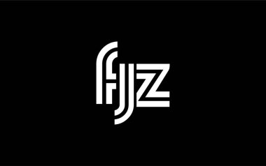 FJZ Yaratıcı Eşsiz Modern Harf Logosu Tasarımı. Benzersiz bir harf dizaynına sahip stilize logo, soyut minimalist estetik ve modern cazibe sunar.