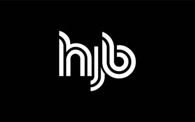 HJB Yaratıcı Eşsiz Modern Harf Logosu Tasarımı. Benzersiz bir harf dizaynına sahip stilize logo, soyut minimalist estetik ve modern cazibe sunar.