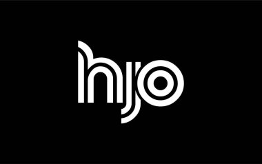 HJO Yaratıcı Eşsiz Modern Harf Logosu Tasarımı. Benzersiz bir harf dizaynına sahip stilize logo, soyut minimalist estetik ve modern cazibe sunar.