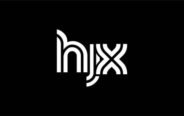 HJX Yaratıcı Eşsiz Modern Harf Logosu Tasarımı. Benzersiz bir harf dizaynına sahip stilize logo, soyut minimalist estetik ve modern cazibe sunar.