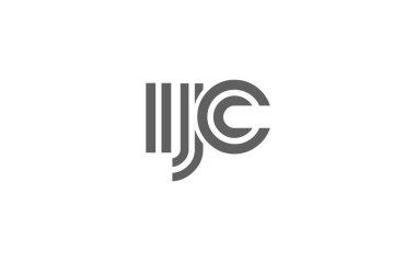 IJC Yaratıcı Eşsiz Modern Harf Logosu Tasarımı. Benzersiz bir harf dizaynına sahip stilize logo, soyut minimalist estetik ve modern cazibe sunar.