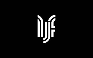 LJF Yaratıcı Eşsiz Modern Harf Logosu Tasarımı. Benzersiz bir harf dizaynına sahip stilize logo, soyut minimalist estetik ve modern cazibe sunar.