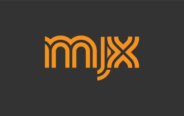 MJX Yaratıcı Eşsiz Modern Harf Logosu Tasarımı. Benzersiz bir harf dizaynına sahip stilize logo, soyut minimalist estetik ve modern cazibe sunar.