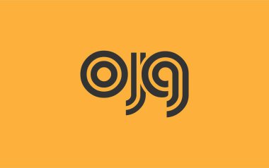 OJG Yaratıcı Eşsiz Modern Harf Logosu Tasarımı. Benzersiz bir harf dizaynına sahip stilize logo, soyut minimalist estetik ve modern cazibe sunar.