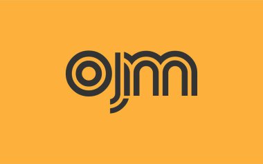OJM Yaratıcı Eşsiz Modern Harf Logosu Tasarımı. Benzersiz bir harf dizaynına sahip stilize logo, soyut minimalist estetik ve modern cazibe sunar.